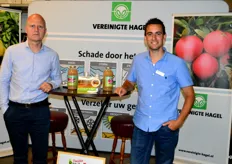 Jan Schreuder en Maarten van Dijk van Vereinigte Hagel. Na 4,5 jaar gaat Maarten het bedrijf verlaten als vertegenwoordiger.